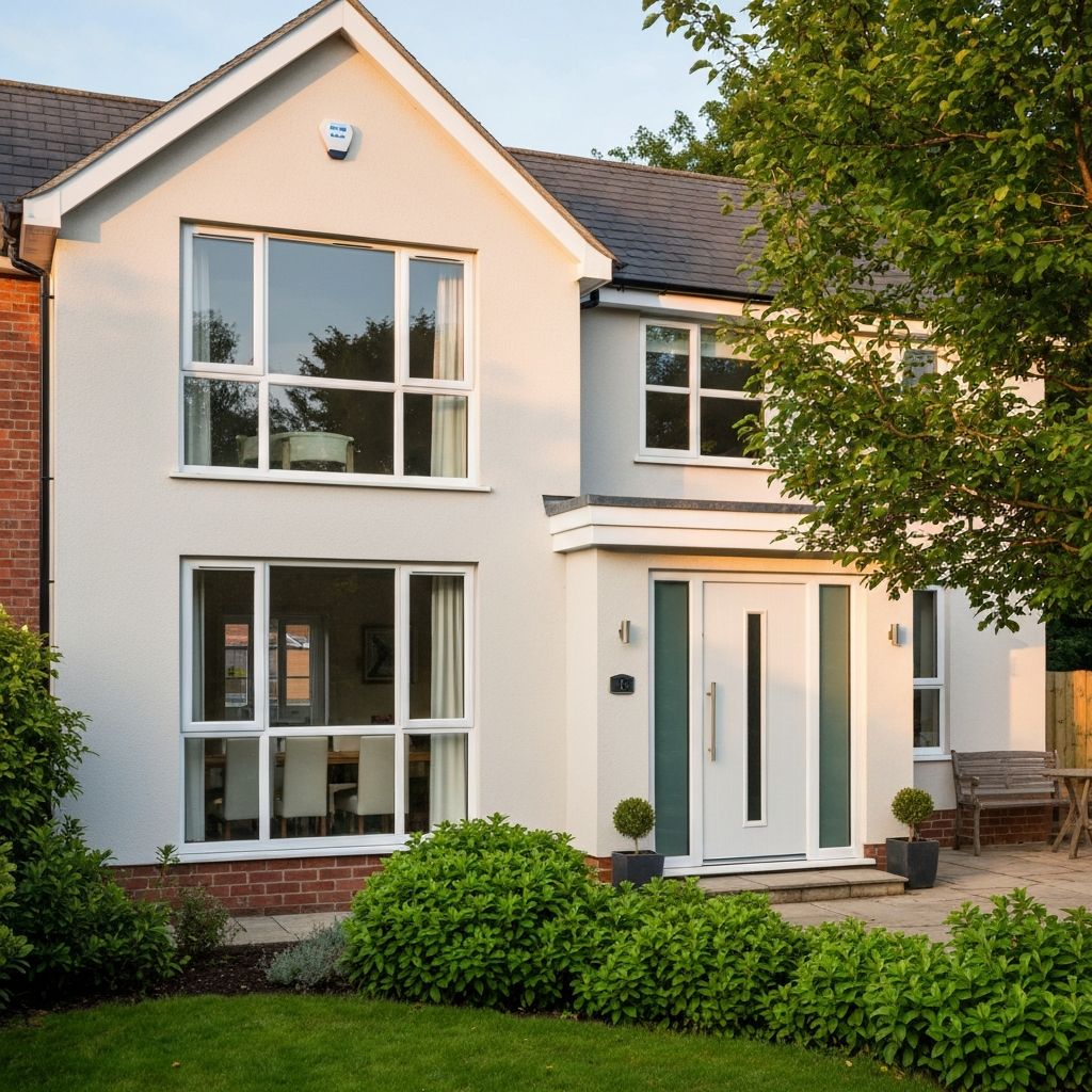 Modern home with quality UPVC windows and doors